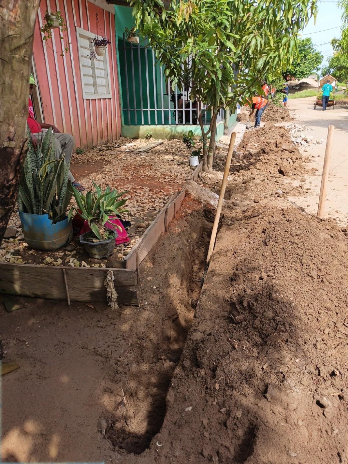 Excavación de zanja para tubería